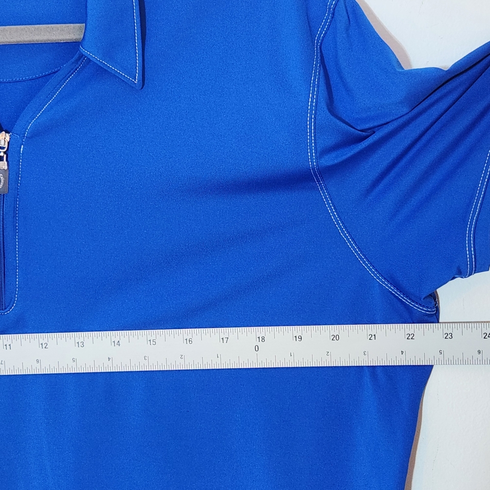Callaway Womens Blue Golf Polo with Zipper Neckline Size XXL - Picture 9 of 9